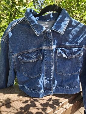Good American Dark Blue Denim Jacket